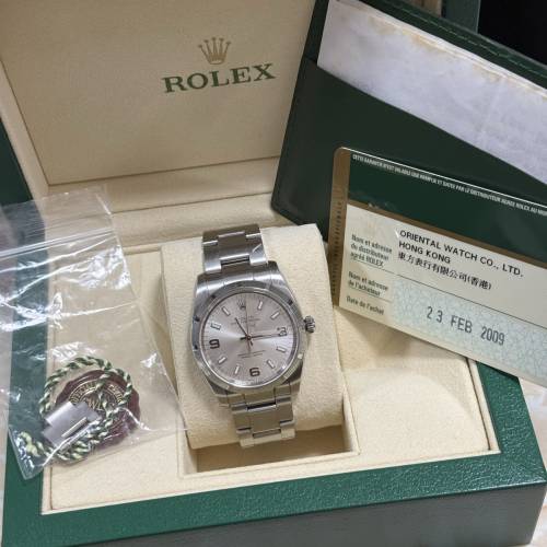 好𠃊新淨😆 Rolex 114210 air-king 888行貨 出世咭 紅牌 原裝盒 皮套 買單 平X到笑...
