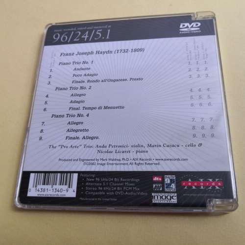 FRANZ JOSEPH HAYDN / PIANO TRIO NOS 1,2&4 (DVD AUDIO) 純音樂
