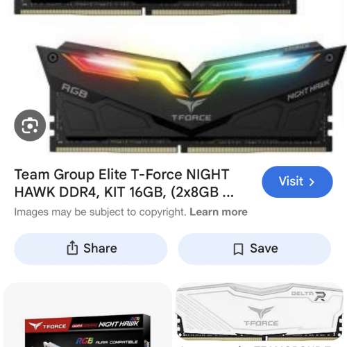 賣或換 Team group ddr4 8*2 3600mhz
