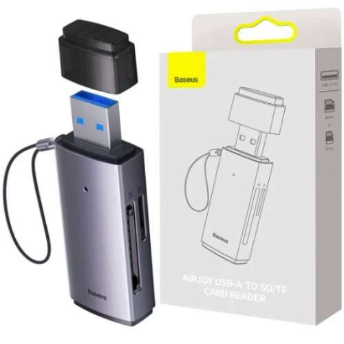 Baseus Lite Series 2-in-1 (Dual Slot) USB 3.0 SD/TF Card Reader-High Speed