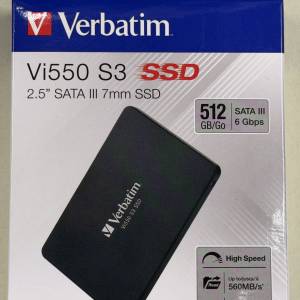 全新 &ldquo;BrandNew&rdquo; Verbatim Vi550 S3 SSD 512GB 2.5" SATA III 7mm