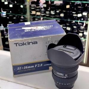 TOKINA 11-16MM F2.8 ASPJERICAL ATX PRO DX NIKON MOUNT LIKE NEW