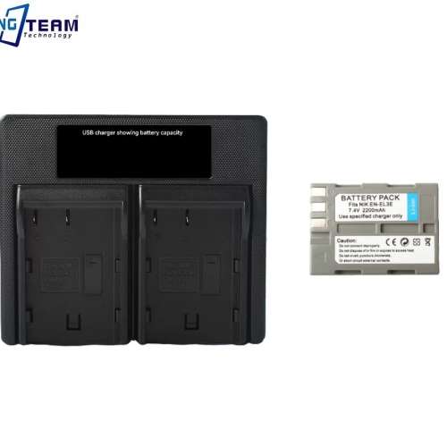 RingTeam EN-EL3 /EN-EL3a / EN-EL3e Lithium-Ion Battery Pack With LCD Display USB