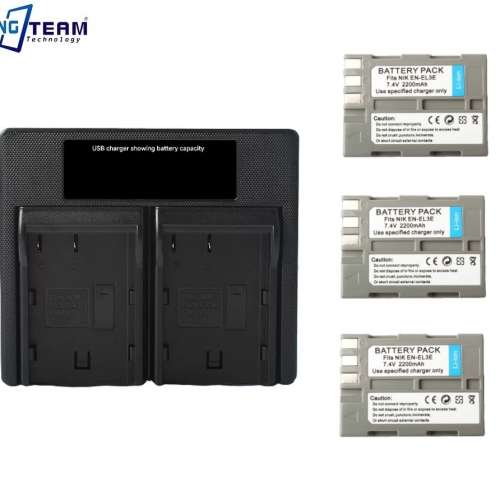 RingTeam EN-EL3 /EN-EL3a / EN-EL3e Lithium-Ion Battery Pack With LCD Display USB