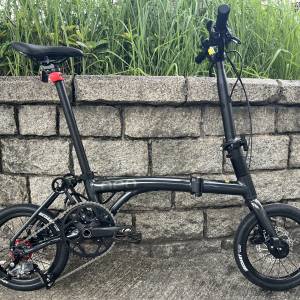 亮光黑色 2026 新款 JAVA NEO 3速 桶軸碟剎 14吋 鋁合金折叠車 （ 三折叠小布 國布...