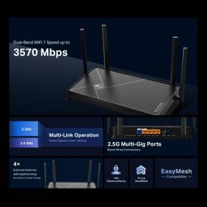 (全新)TP-Link Archer BE230 (V2.0)(TP Link BE3600 WiFi7 Router)