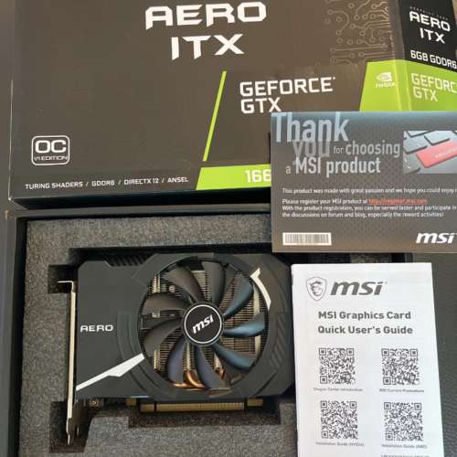 新淨 MSI GeForce GTX 1660 SUPER&trade; AERO ITX OC 齊盒