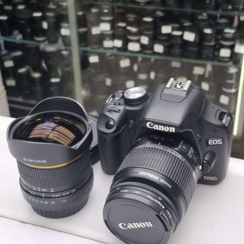 CANON EOS 500D + 18-55MM + SAMYING 8MM F3.5 FISH-EYE CS