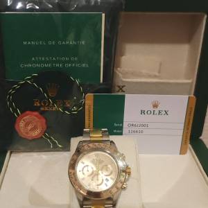 全新ROLEX金銀鋼錶帶型號116610