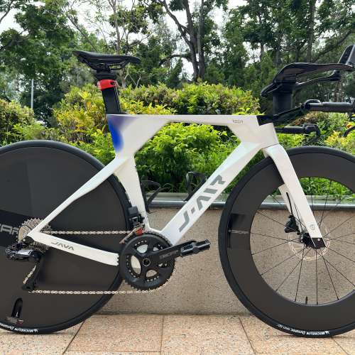 白色 M碼 2026 JAVA VEGA TT  電變24速 桶軸油剎 碳纖維公路車 送水架前後蛙燈