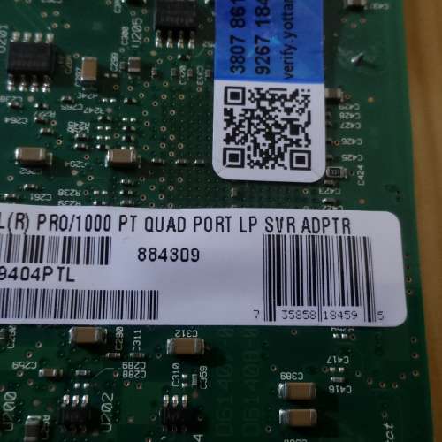 Intel&reg; PRO/1000 PT 四埠短身型伺服器介面卡