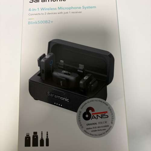 Saramonic Blink500B2+ 4-in-1 Wireless Microphone System 無線收音咪套裝