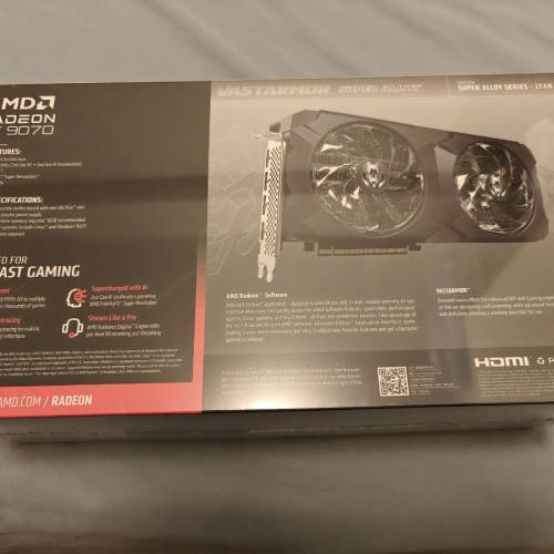 全新未開封 VASTARMOR AMD RADEON RX 9070 16GB SUPER ALLOY 顯示卡