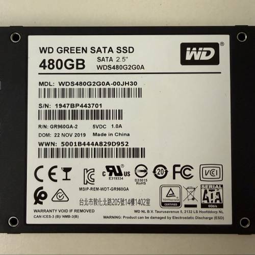 WD Green 480GB