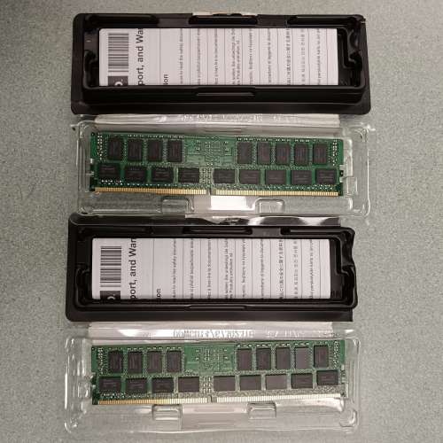 37粒裝DDR4 16GB 2Rx4 PC4-2400T Server Ram 盒裝2條共$1080