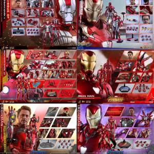 hot toys ironman mark 5,7,47,50,85 鐵甲奇俠 $1200-2200/1