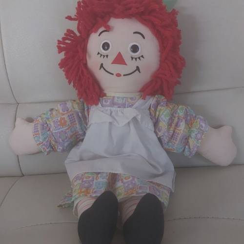 復古娃娃 36cm Raggedy Ann & Andy 布偶，布公仔