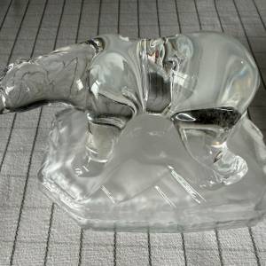 超名貴極罕有透明水晶玻璃擺設 北極熊 大象 天鵝