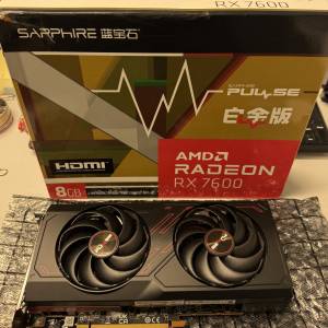 藍寶石SAPPHIRE AMD RX7600 8GB白金版