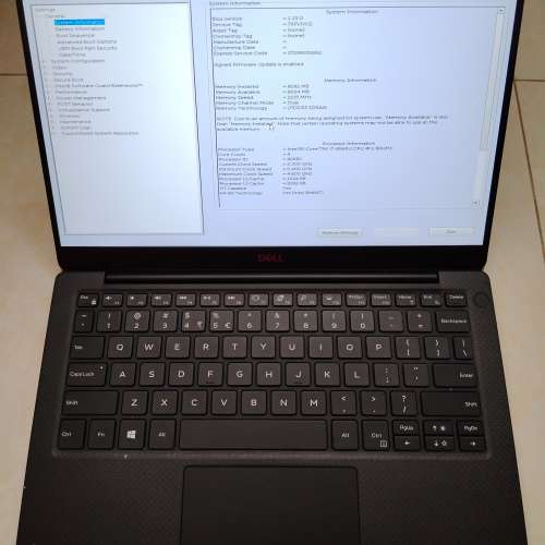 Dell XPS P82G13.3&rdquo;LED/i7-8565U 1.99 GHz/8GB DDR4 2400 Ram/256GB M.2 SSD/90%NeW