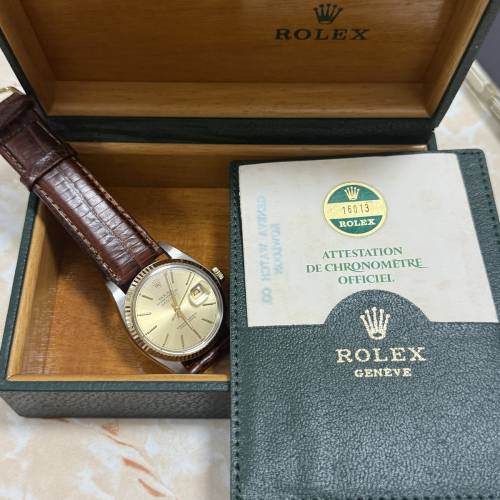 好𠃊靚😆 Rolex 16013 金鋼 3035機芯 1980年香港出世紙 送靚皮帶 原裝皮套 原裝木盒...