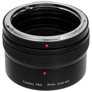 Fotodiox Pro Lens Mount Adapter - Rolleiflex SL66 Series Lens to Nikon F Mount