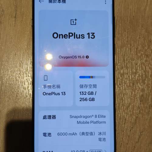 OnePlus 13國際版 12+256 全套 95新