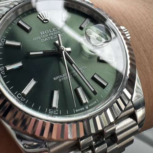 Rolex datejust 41mm mint green boy toys