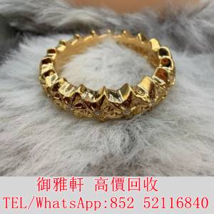 全港免費上門 免費報價 克羅心戒指克羅心22K金白鑽五角星戒戒指 Chrome Hearts 克羅...