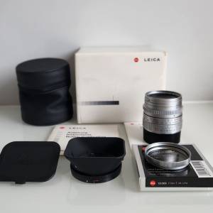 Leica Summilux-M 35mm f/1.4 ASPH 銀色黃銅版 (11883) &mdash; 1999年德國製 Full Set ...