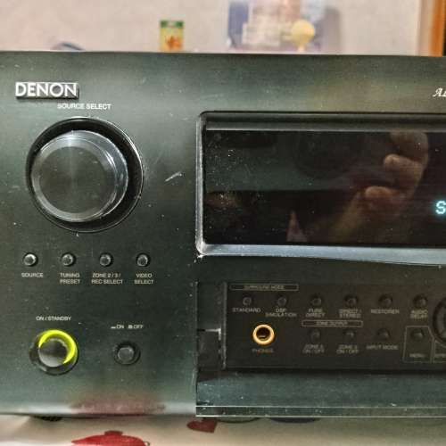 壞 天龍 Denon AVR 2809， 黑色，7成新，有花，可著機，冇聲出，無畫面，當零件賣。...