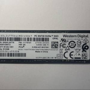 WD SN730 512GB m.2 nvme PCIe 3.0 SSD Western Digital