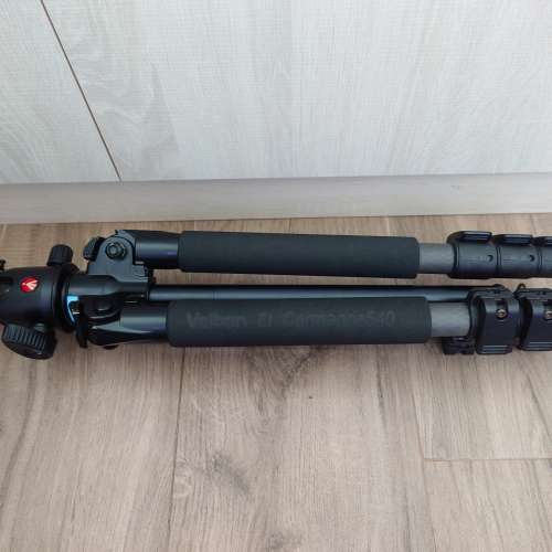 VELBON EL Carmagne 540 碳纖維三腳架 + Manfrotto 496RC2 Compact Ball Head 小型...