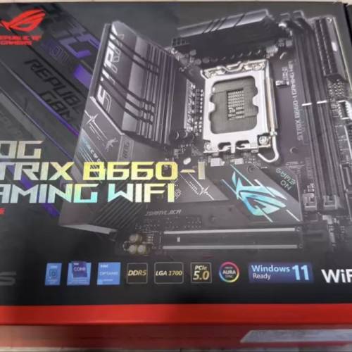 ROG STRIX B660-I GAMING D5底板可提供購買記錄
