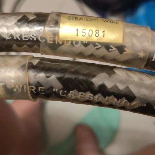 Sell pair of the USA made Strightwire Top module Cresendo RCA signal cables=$350