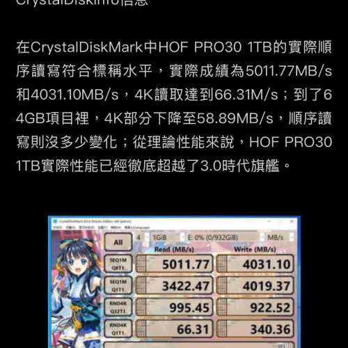 1TB SSD PCIe 4.0 TLC 白色 m.2 NVMe Galax HOF Pro 30 固態硬碟 影馳 名人堂