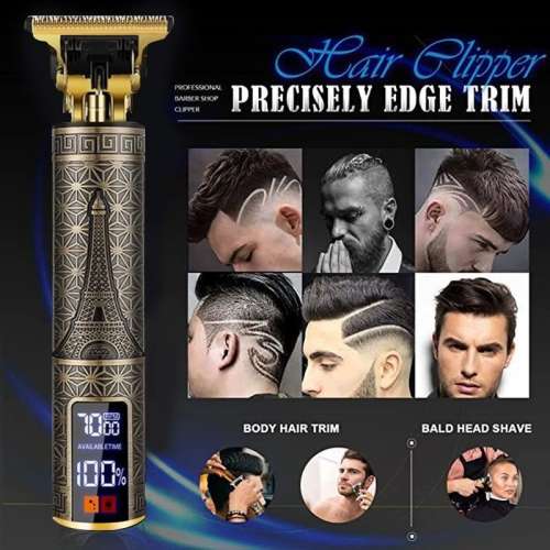 Professional Hair Trimmer  T9 with LCD Digital Display Hair Clippers