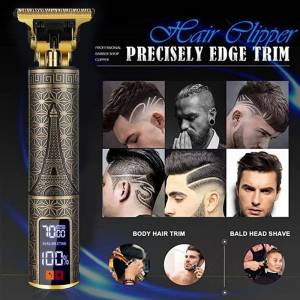 Professional Hair Trimmer  T9 with LCD Digital Display Hair Clippers