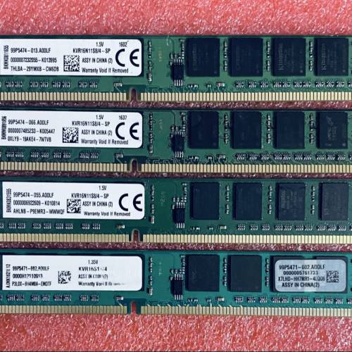 Kingston DDR3 1600 16Gb (4Gb x4) Desktop Ram KVR16N11S8/4