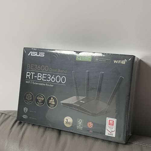 ASUS RT-BE3600 WiFi 7 雙頻路由器