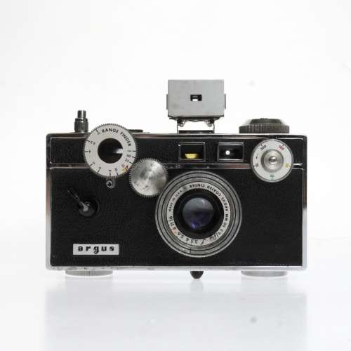 Argus C3 35mm Rangefinder Brick Camera w/ Cintar 50mm f3.5 & Viewfinder #1560877