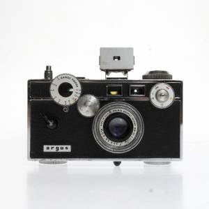 Argus C3 35mm Rangefinder Brick Camera w/ Cintar 50mm f3.5 & Viewfinder #1560877