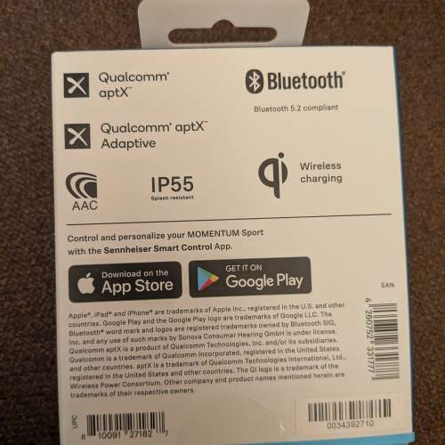 【全新】聲海 Sennheiser MOMENTUM Sport 運動藍牙耳機（內置心率/體溫監測）