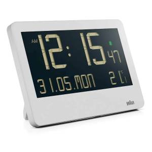 全新行貨百靈牌Braun BC14B 掛牆或座枱兩用跳字鐘 ( 連温度計和鬧鐘功能 ) ( 有白色...