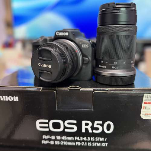放行貨 Canon EOS R50 雙鏡套裝 RF-S 18-45mm 同埋 RF-S 55-210mm