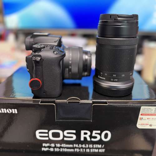 放行貨 Canon EOS R50 雙鏡套裝 RF-S 18-45mm 同埋 RF-S 55-210mm
