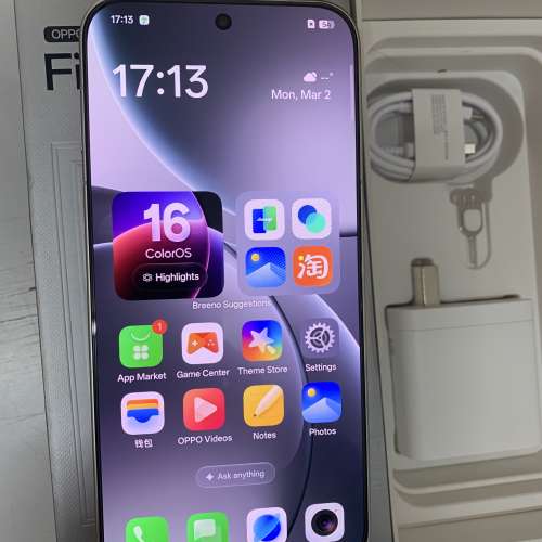 Oppo Find X9 Pro PPLG110 CN 16+512GB White Battery 100% China Version 可用google