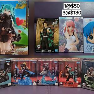 全新未開封❗️初音未來戶外款&五等分花嫁&美少女戰士水野亞美水手校服A款＆鬼滅系...