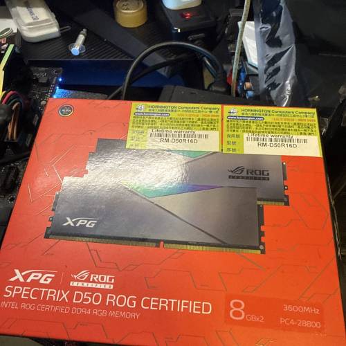 有盒有單xpg rog聯名D50 ddr4 3600 8x2