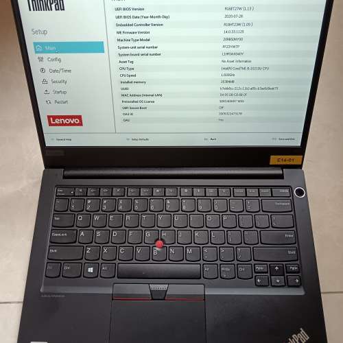Lenovo ThinkPad E14/14.1&rdquo;LED/i5-10210U 1.60GHz/16GB DDR4/512GB M.2 SSD/90%Ne...